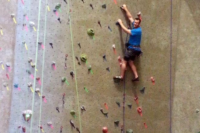 Climbing at Vertical Endeavors in Minneapolis