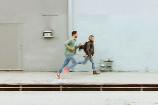 A Couple Running