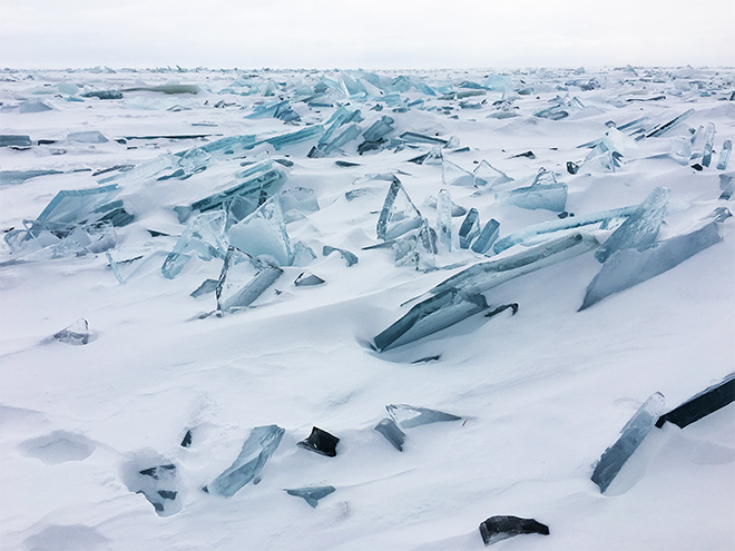 lake superior stacked ice